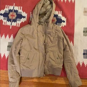 Abercrombie size large tan coat